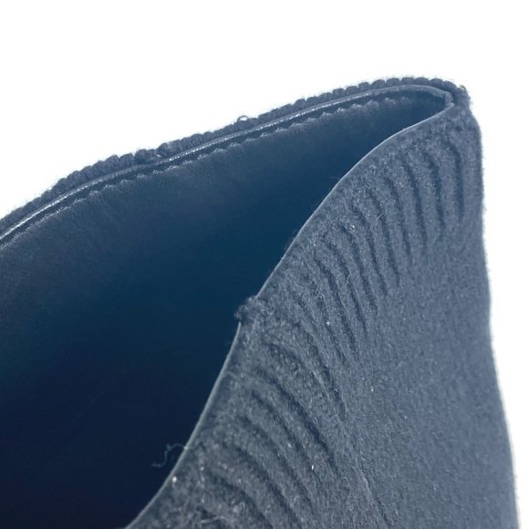 CHANEL CC Coco Mark Logo Vertical Tote Bag Shoulder Knit Leather Women's Black - Picture 7 of 10